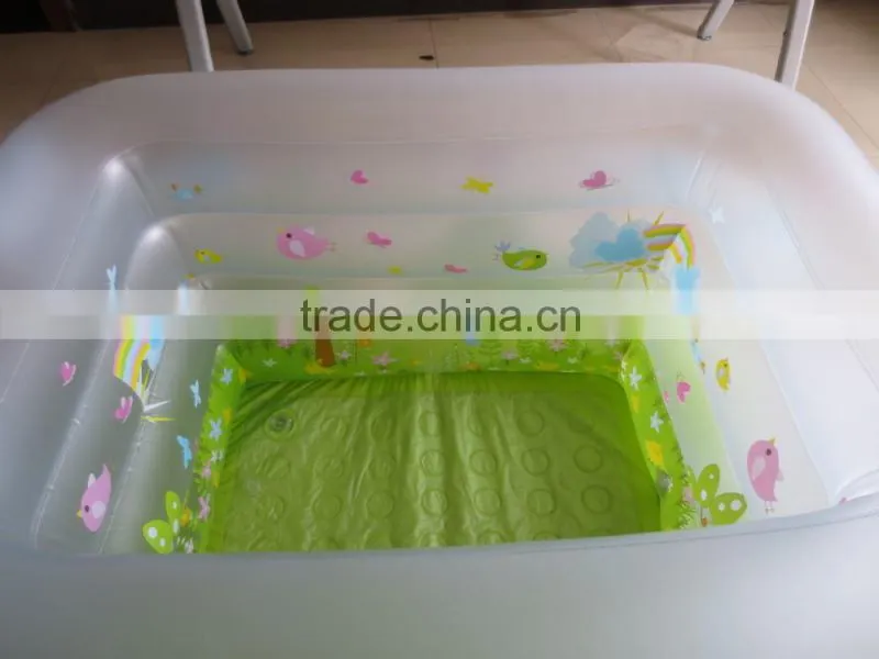 New design inflatable phthlate free pvc swimming pool with custom logo printed for promotion