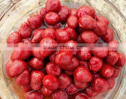 canned red strawberry in syrup