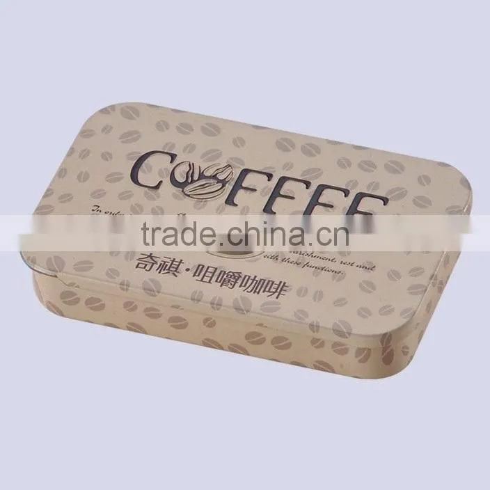 fashion wholesale slide cover tin box sliding cover lid mint candy metal slide tin