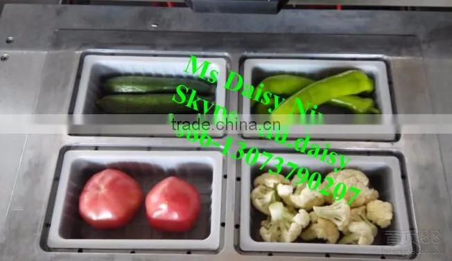 automatic plastic lunch box sealing machine/jelly cup sealing machine/fruit tray sealing machine
