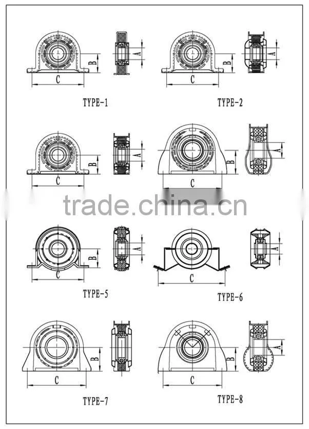4WD accessories center support bearing for Audi Quatro 4x4