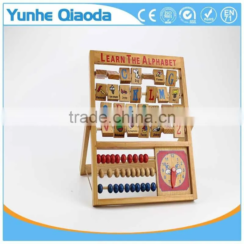 New Kids Learning Developmental Versatile alphabet Abacus Wooden Toys