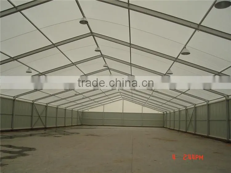 Hot sale high quality aluminum structure curve fabric in China stretch tent, storage tent