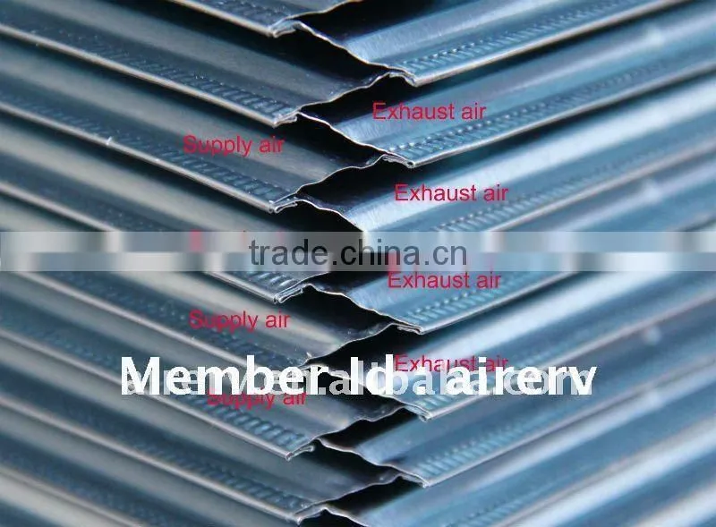 air heat exchange core for heat recovery plate heat exchanger