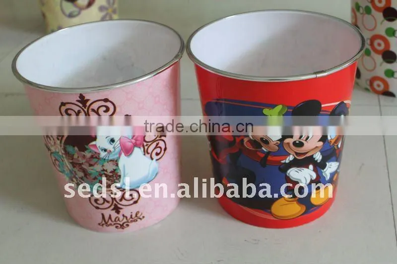 hot sale cartoon Home use plastic rubbish bin