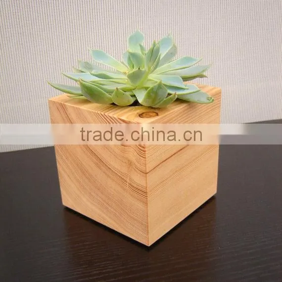 Little wooden plant Wooden Flower Holder Stand Pot
