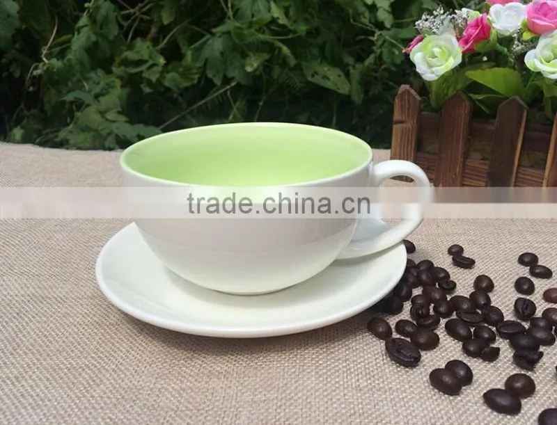 Haonai drinkware fine porcelain wholesale coffee cups and saucer set