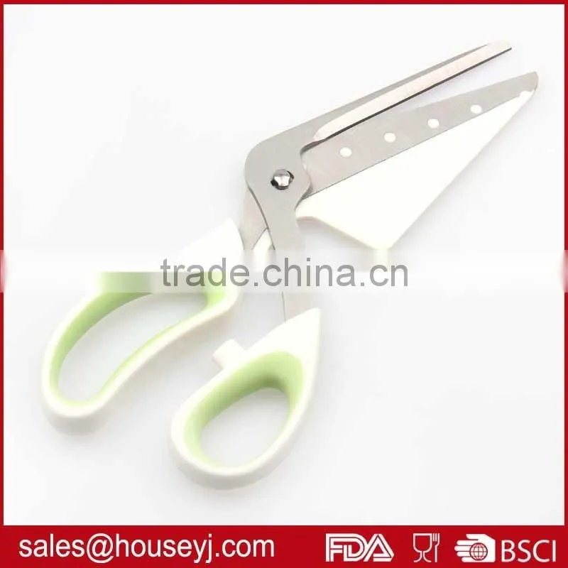 Pizza cutter 11 inch pizza scissors with detachable spatula and soft grip handle