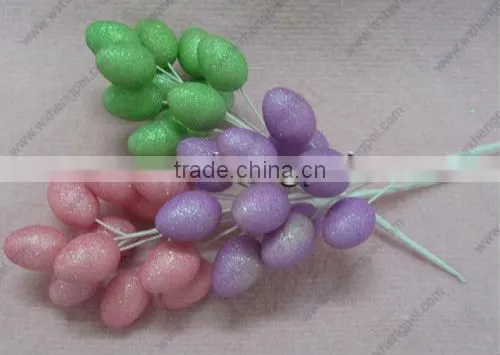 foam egg/ 11pcs Easter Egg Picks/ easter foam egg with decoration paper wrapped