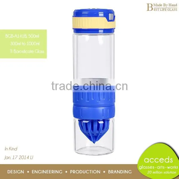 For Sale Custom Made Juice Glass Lemon Water Bottle