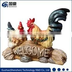 Aluminum Attractive Welcome owl garden sign Statue
