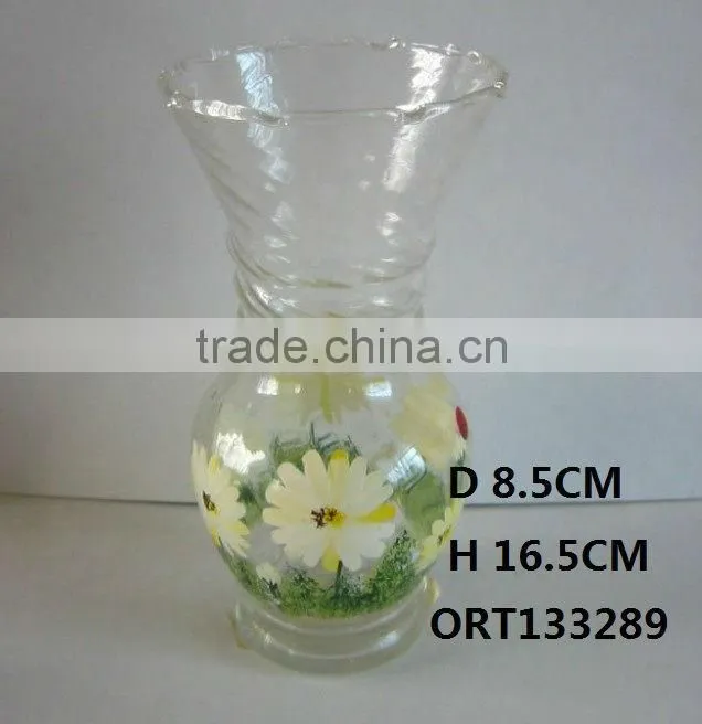 Hand made beautiful printed glass vases