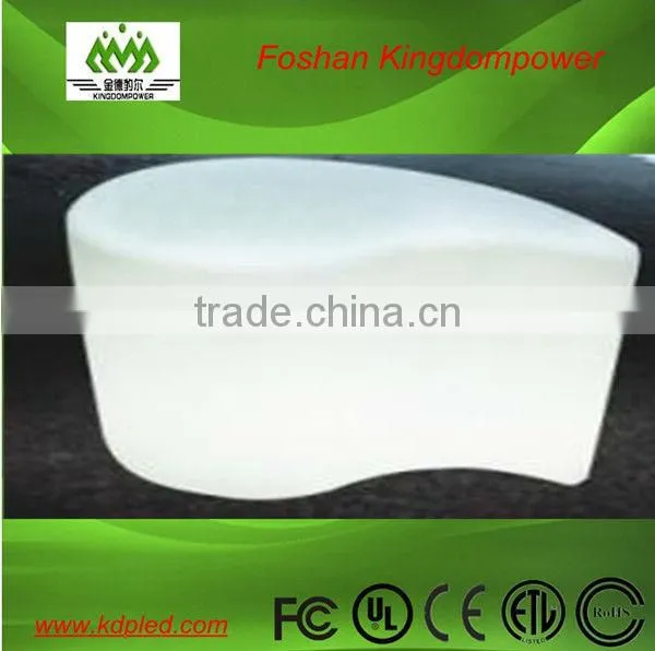 PE material fashion led comma seat led fashion chair