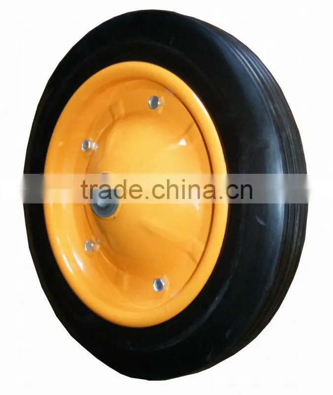 wheelbarrow solid rubber wheel