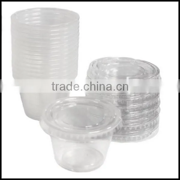 1 oz Clear Plastic Jelly Condiment Sauces Dips Cups with Lids,custom plastic clear jelly cups,custom plastic cups manufacturer