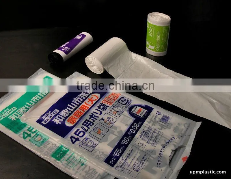 Disposable plastic trash bags