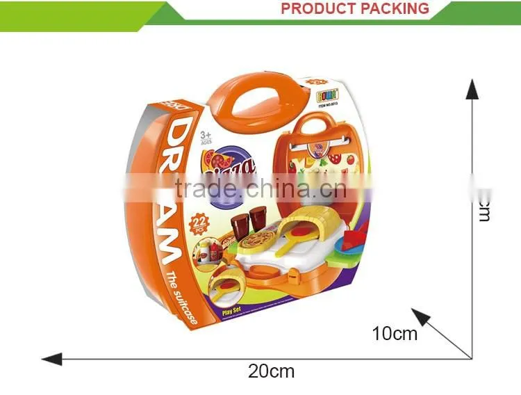 High quality plastic pretend play kitchen toy plastic pizza box