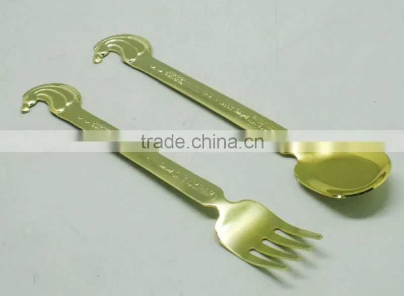 wholesale stainless gold plated spoon for promotional gift