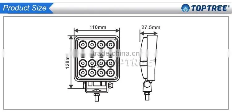 New Superbright 27w led work light for heavy duty ip67 10-30v led working lights