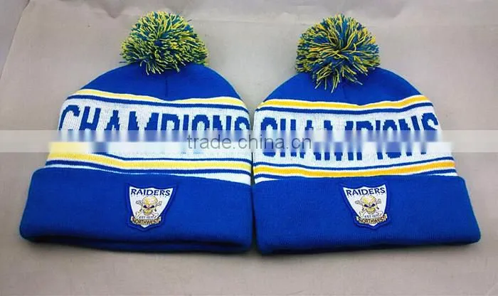 100%cotton or wool or 100%acrylic knitted caps and jacquard beanies with ball