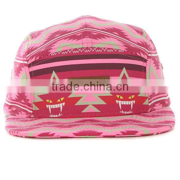 2013 new style 5 panel hat custom fashion Aztec pattern 5 panel hat