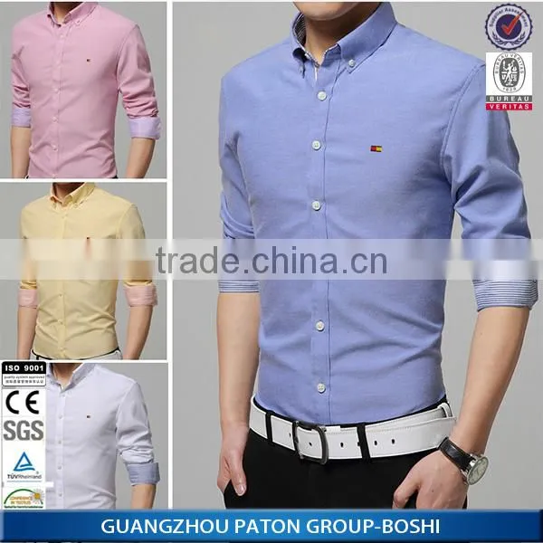 Men business formal shirt men's shirt slim fit from Guangzhou