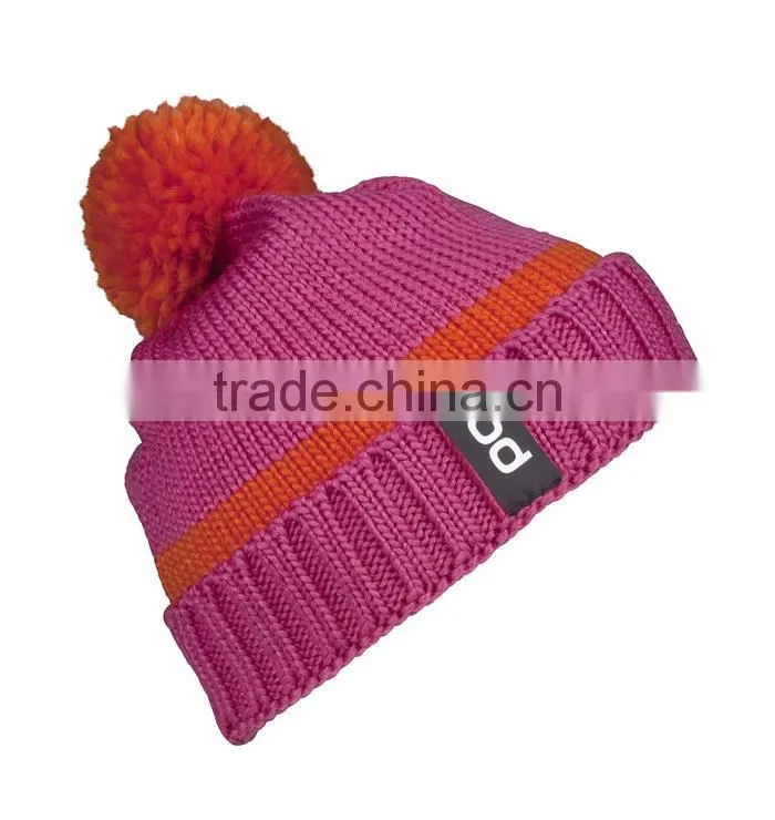 Plastic High quality korean pom pom beanie hat