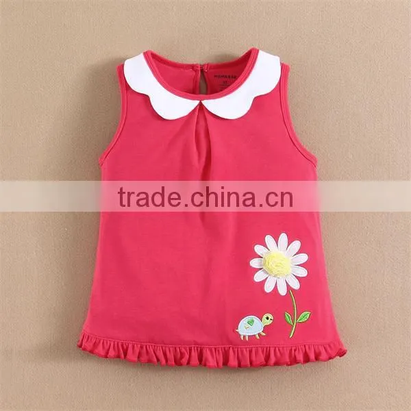 2015 Summer girl dress casual sleeveless dresses kids clothes wholesale