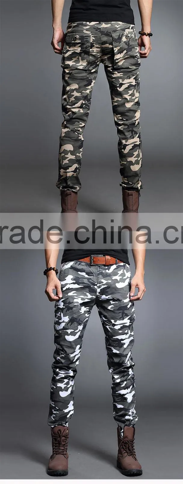 Hot sale custom mens track jogger military cargo pants cheap casual skinny army trousers