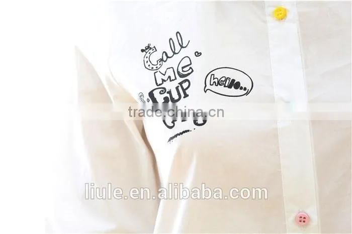Hot sale lady long sleeve 100%cotton office women office shirts and tops
