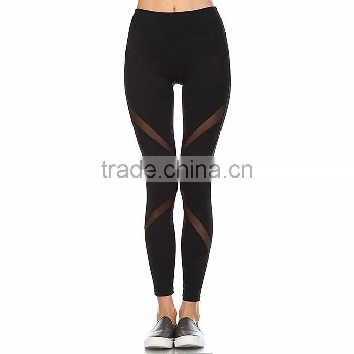 Wholesale women sport sexy mesh leggings for women yoga pants