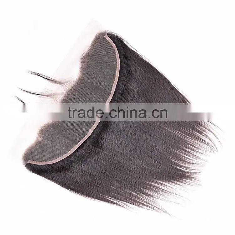 Black Rose Ear to Ear Lace Frontals with Baby Hair 13"*4" Silky Straight Virgin Brazilian Human Hair Lace Front Closure