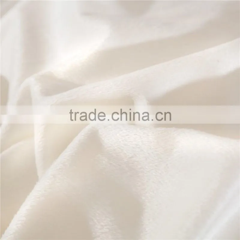 2017 NEW DESIGN SUPER SOFT MICROFIBER MILK WHITE 4PCS BEDDING SET