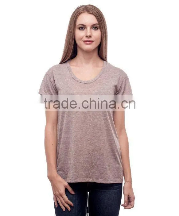 Wholesale Fashion Womens Lastest Design T-Shirt,Custom Casual Pure Color Plain T-shirt For Women