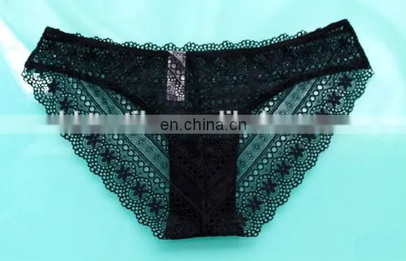 Europe sexy lace low waist panty transparent temptation briefs Summer slim woman