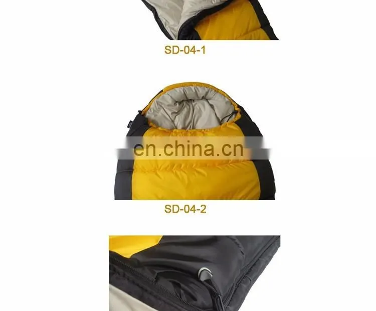 Cold weather double layer Mummy sleeping bag With Compression Sack Great For 4 Season