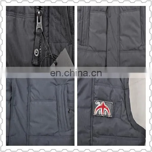 2015 lastest design mens faux fur lining hooded embroidery fur vest