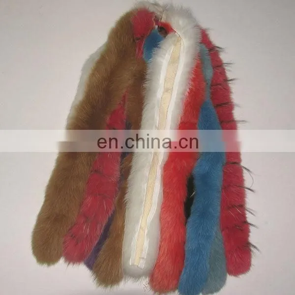 dyed any color top quality fox fur any real fox fur trimming for jacket