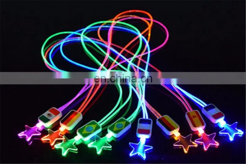 Hot sale custom lanyards promotional led lanyards Led Lights Lanyards
