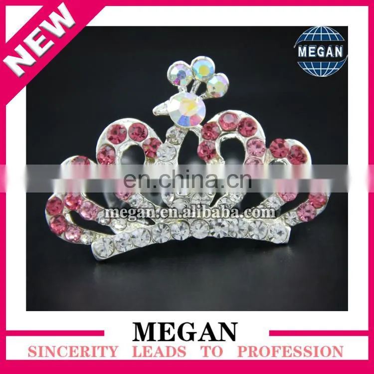 Colorful sparking hari comb children 's hair accessories Princess crown crystal hairpin combs