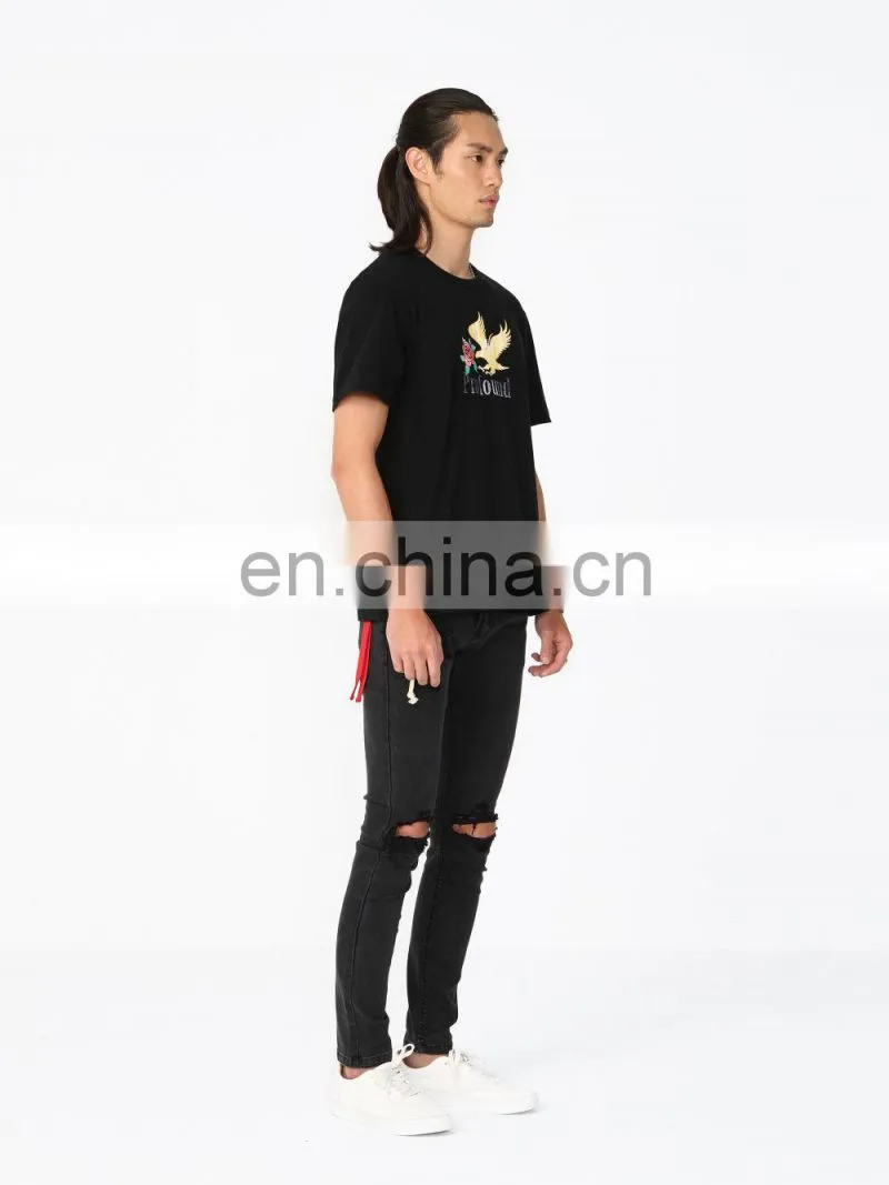 DiZNEW Custom Mens Logo 100% Cotton Plain T-shirt Embroidered Hot Sale Made In China