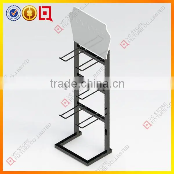 3-Tier metal display for socks with logo
