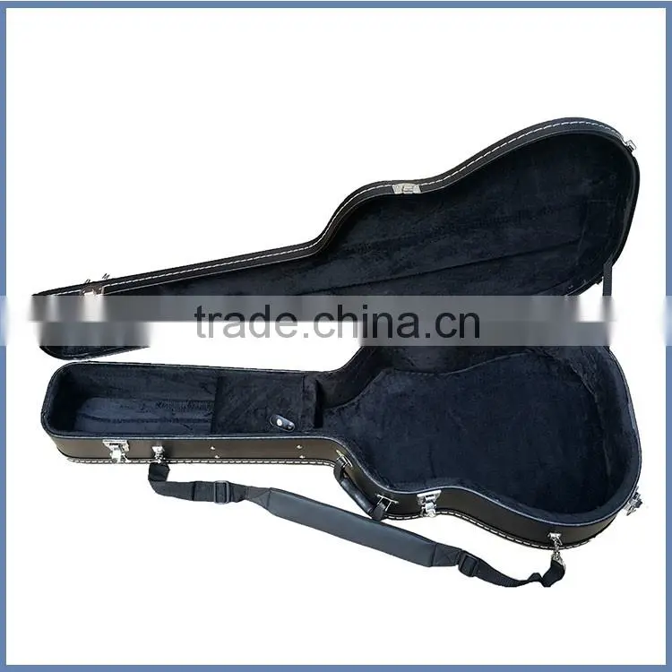 Portable leather guitar case