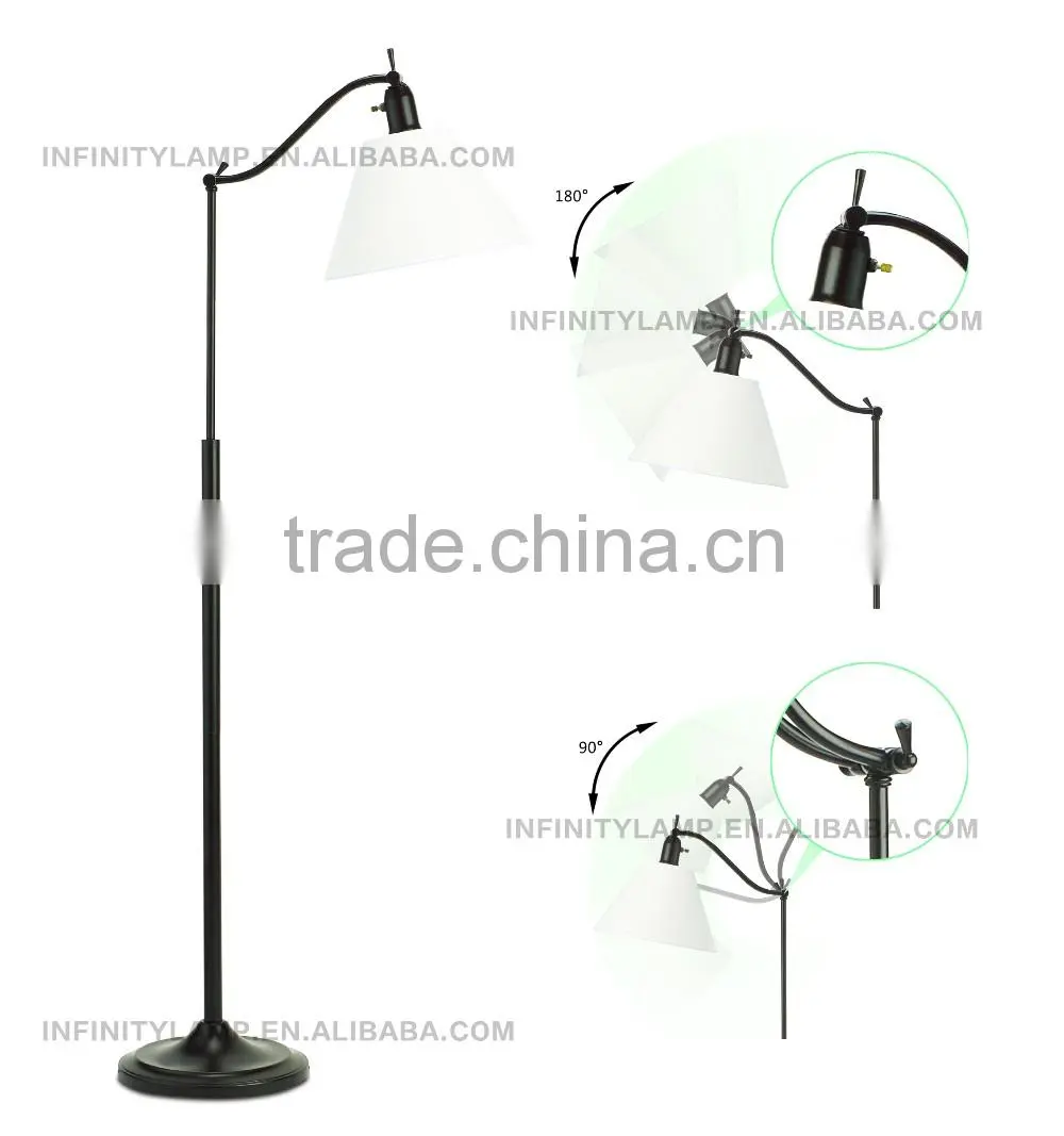 Manufacturer direct selling linen shade bulb included office hotel living room floor lamp light