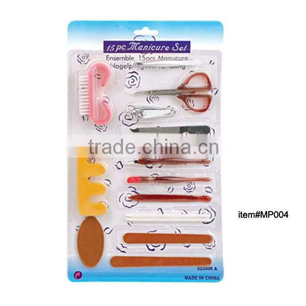 PVC bag pink manicure pedicure instruments
