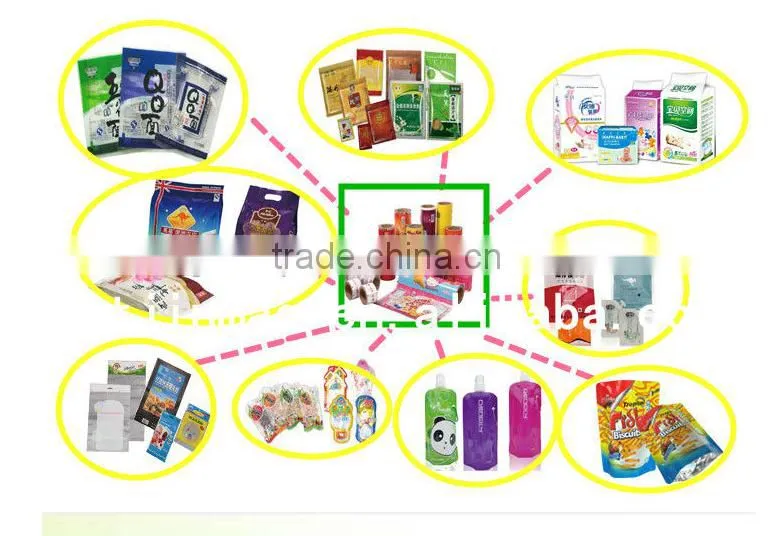 Hot film zipper printing packing bags