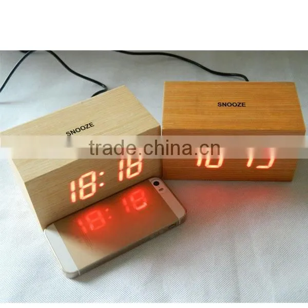 Touch control for Snooze wooden desk clock