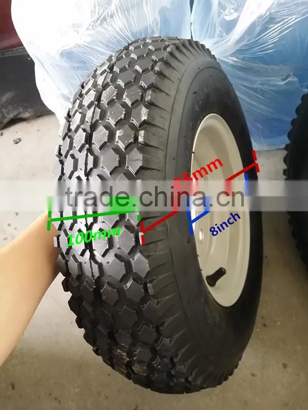 CHINA factory 16 inch industrial rubber wheel pneumatic go cart wheelbarrow wheel 4.80/4.00-8