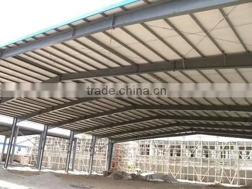 steel framed structure ceiling used in the factory