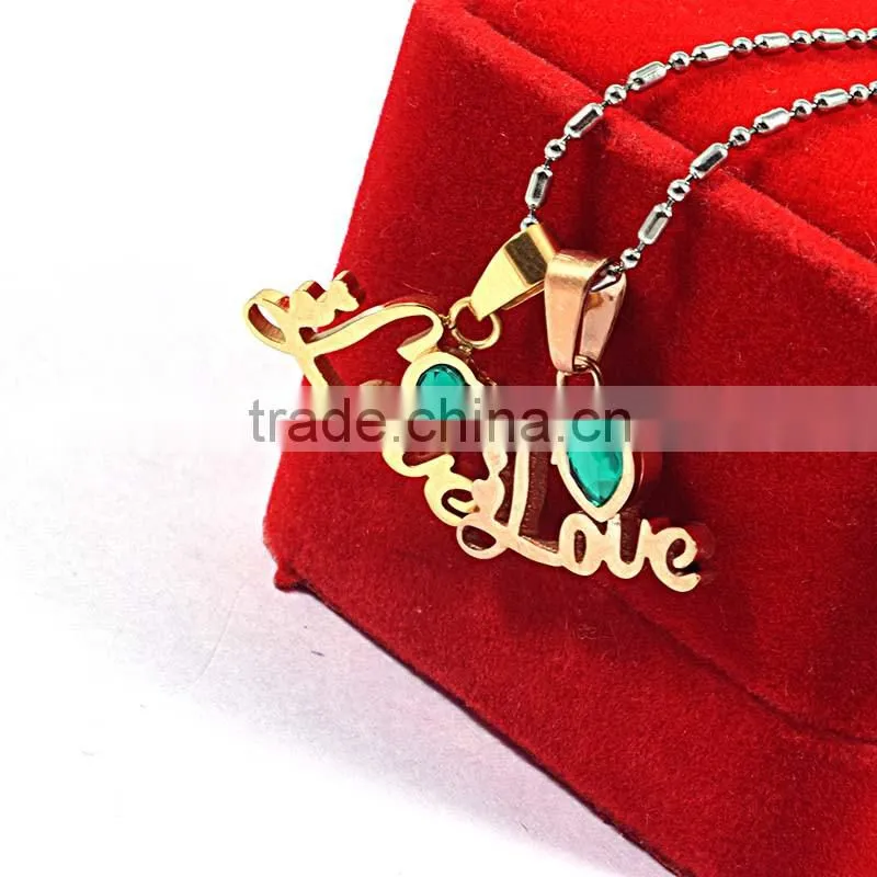 Custom Stainless Steel Pendant Necklace Stone Pendant Models